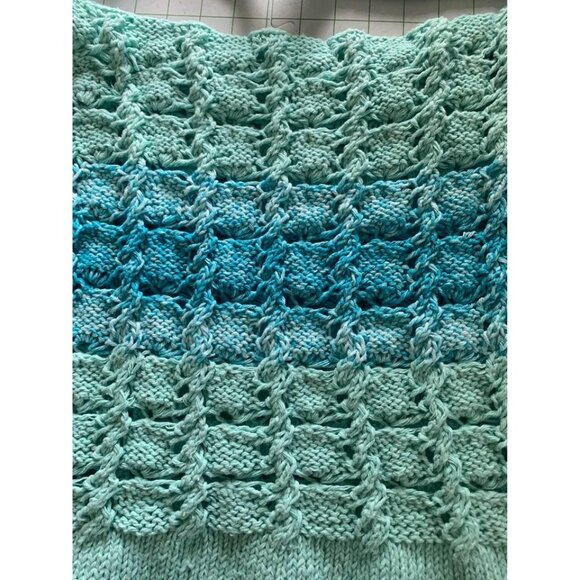 Handmade Aquamarine Hand Crocheted Handbag - Picture 6 of 10